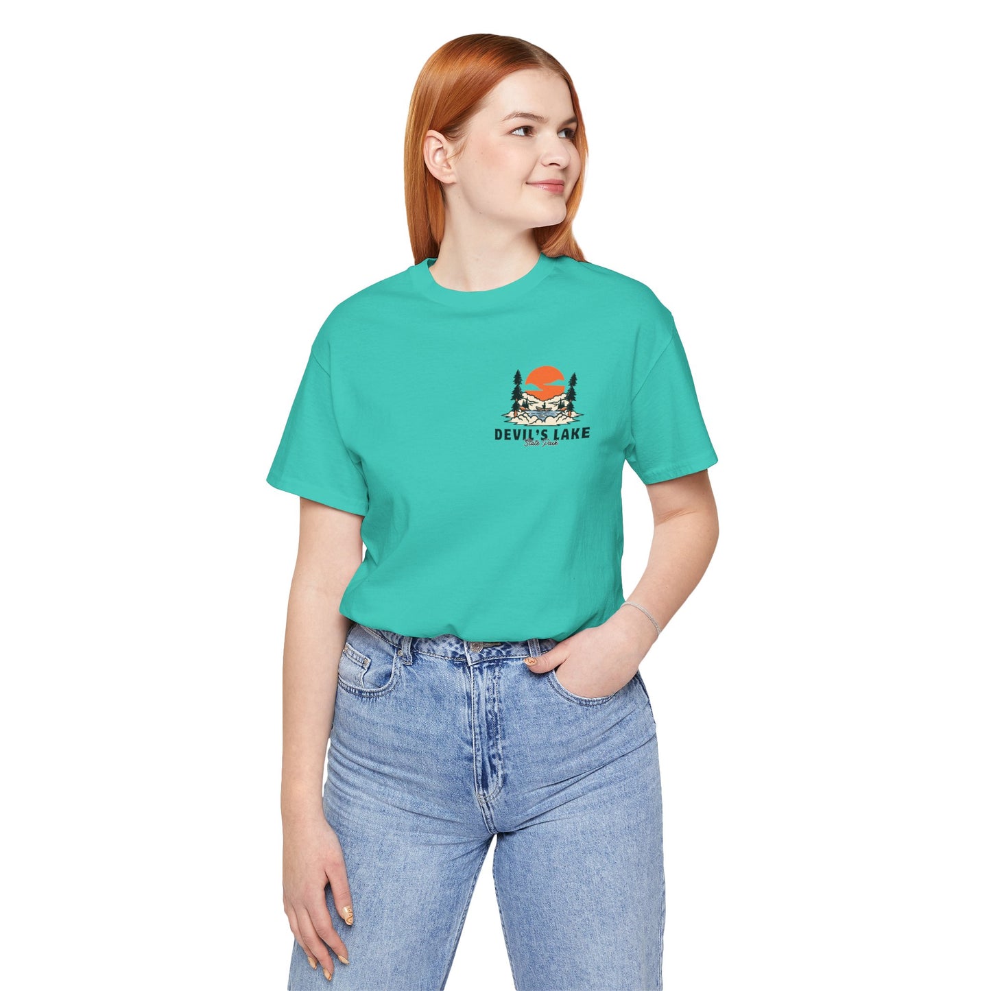 Devil’s Lake Unisex Jersey Short Sleeve Tee Front