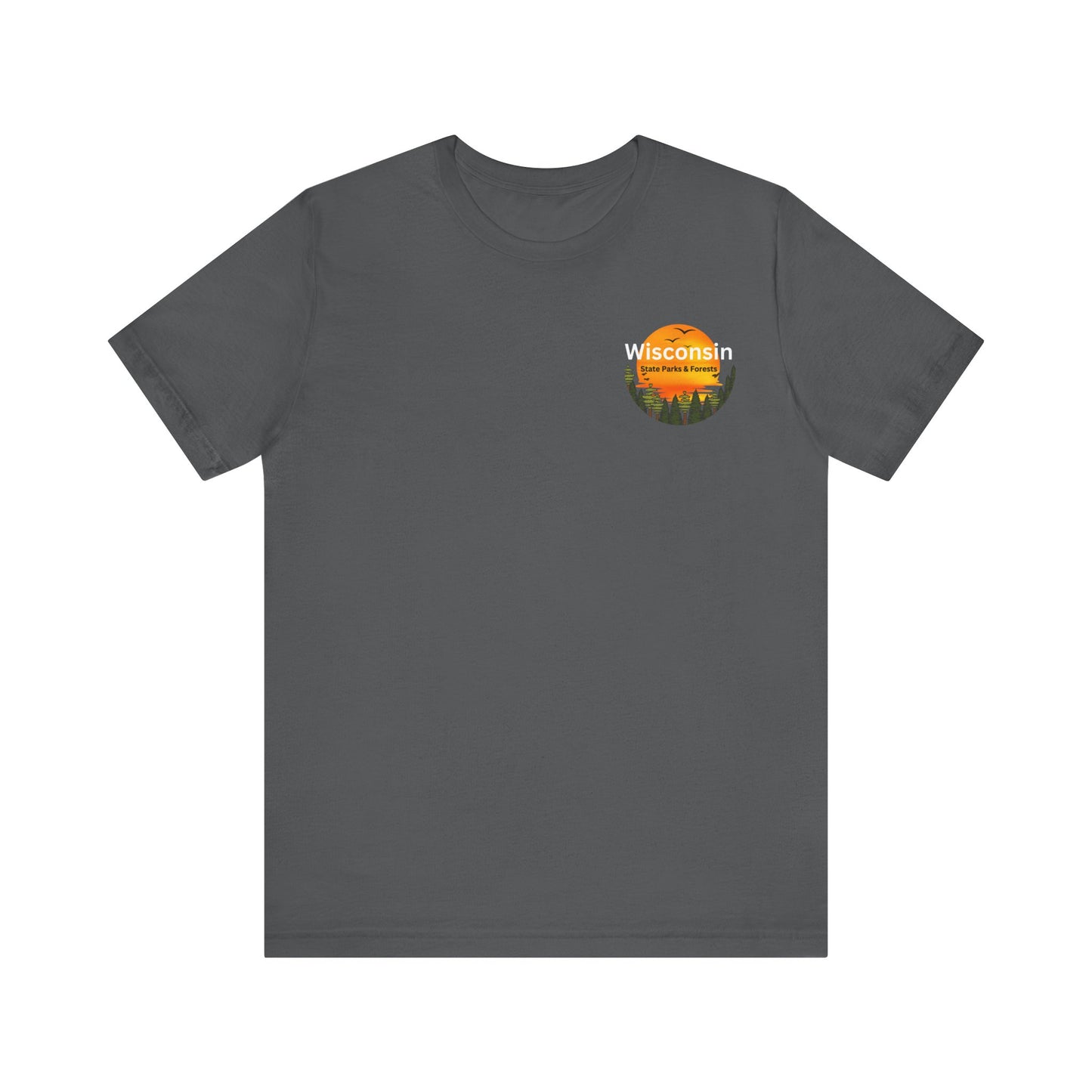 Asphalt color Shirt with Wisconsin State Park printing