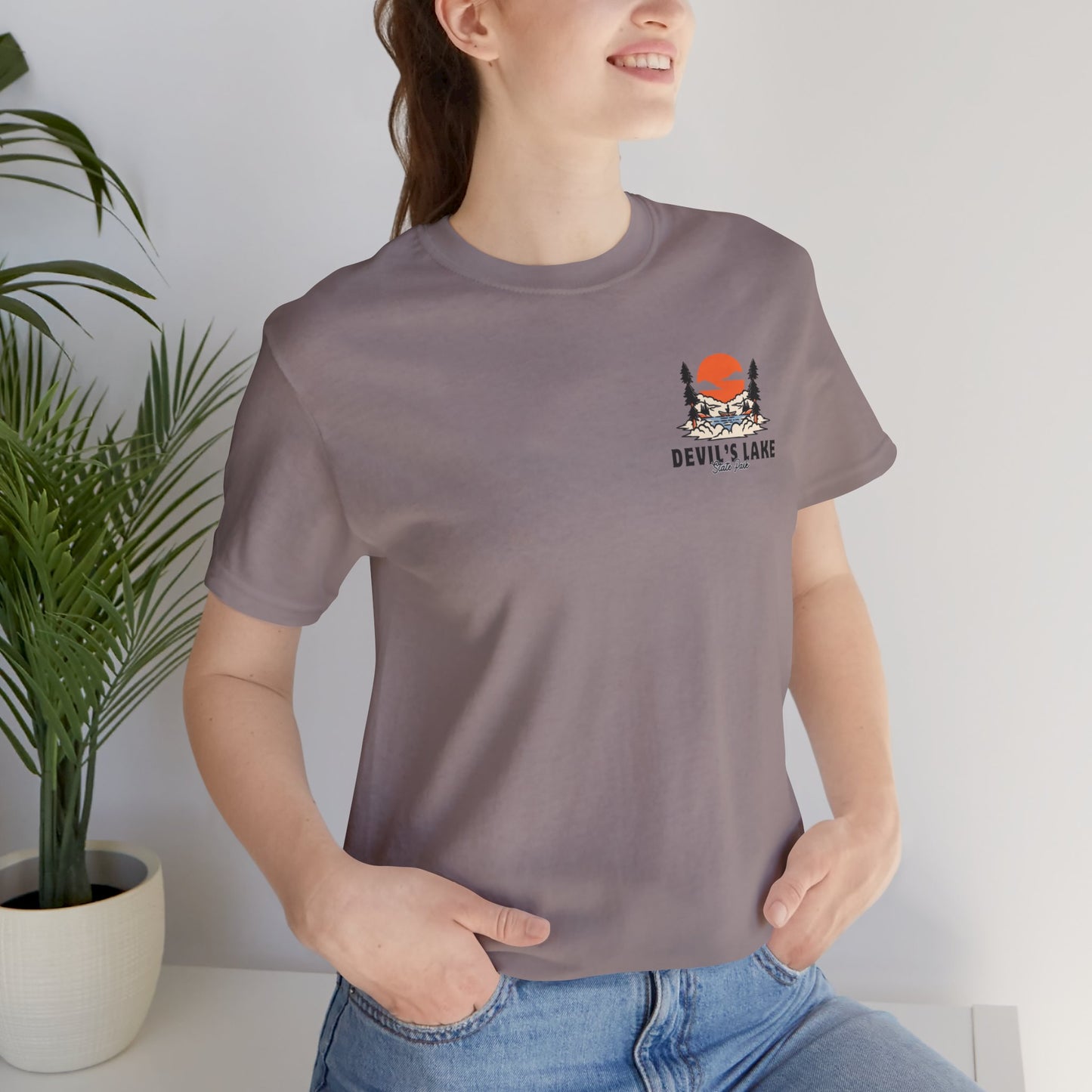 Devil’s Lake Unisex Jersey Short Sleeve Tee Front