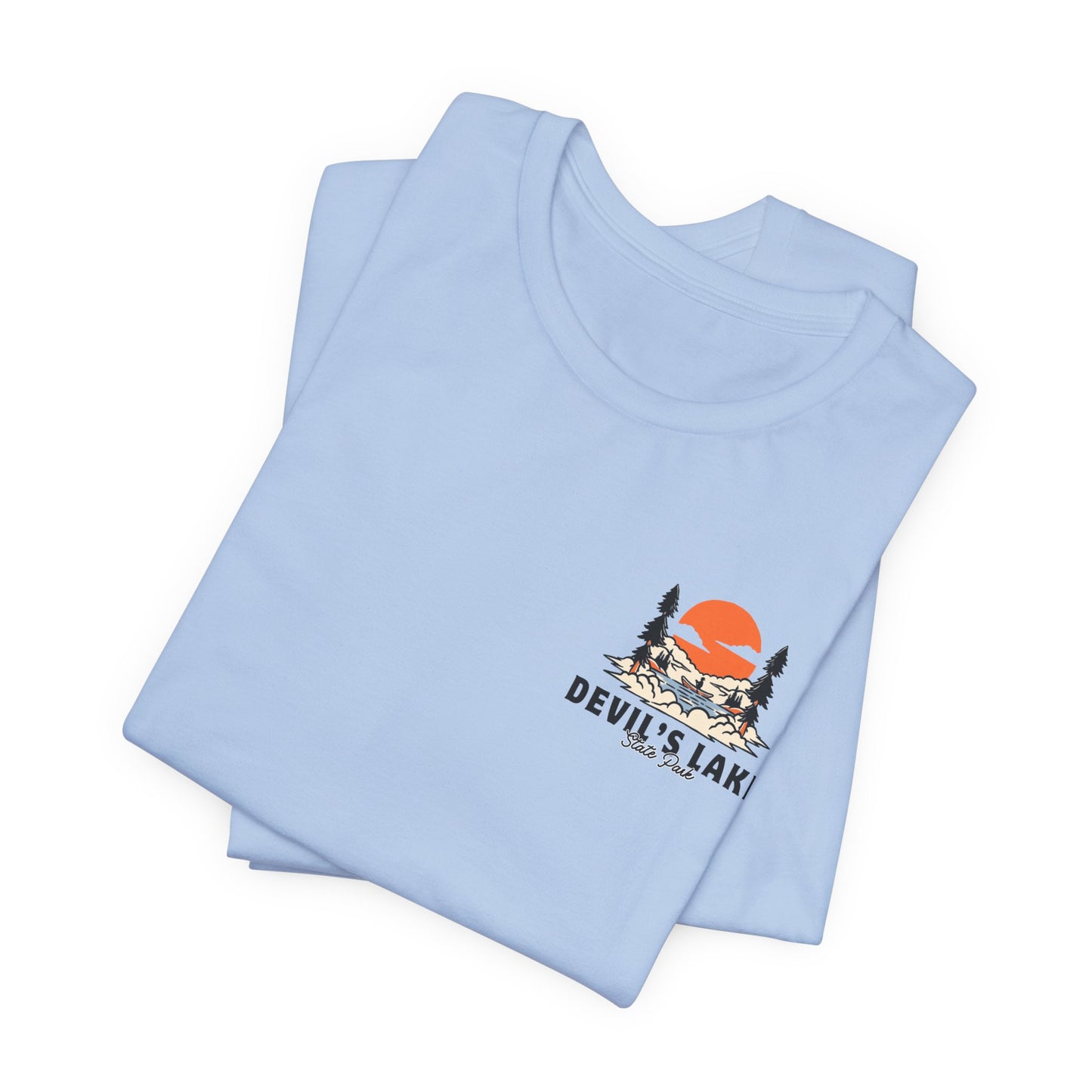 Devil’s Lake Unisex Jersey Short Sleeve Tee Front