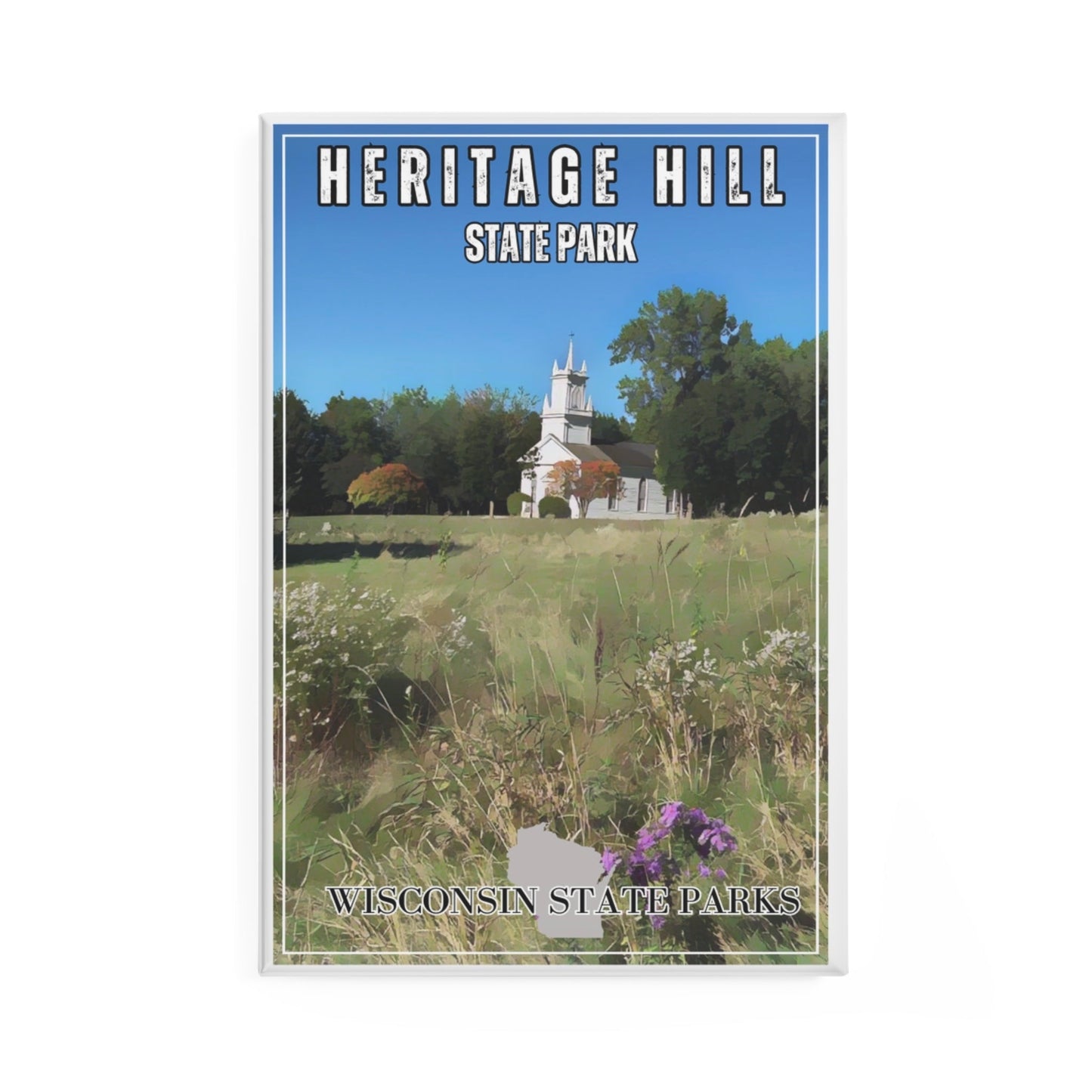2x3” ccc inspired design of Heritage Hill State Park and church.
