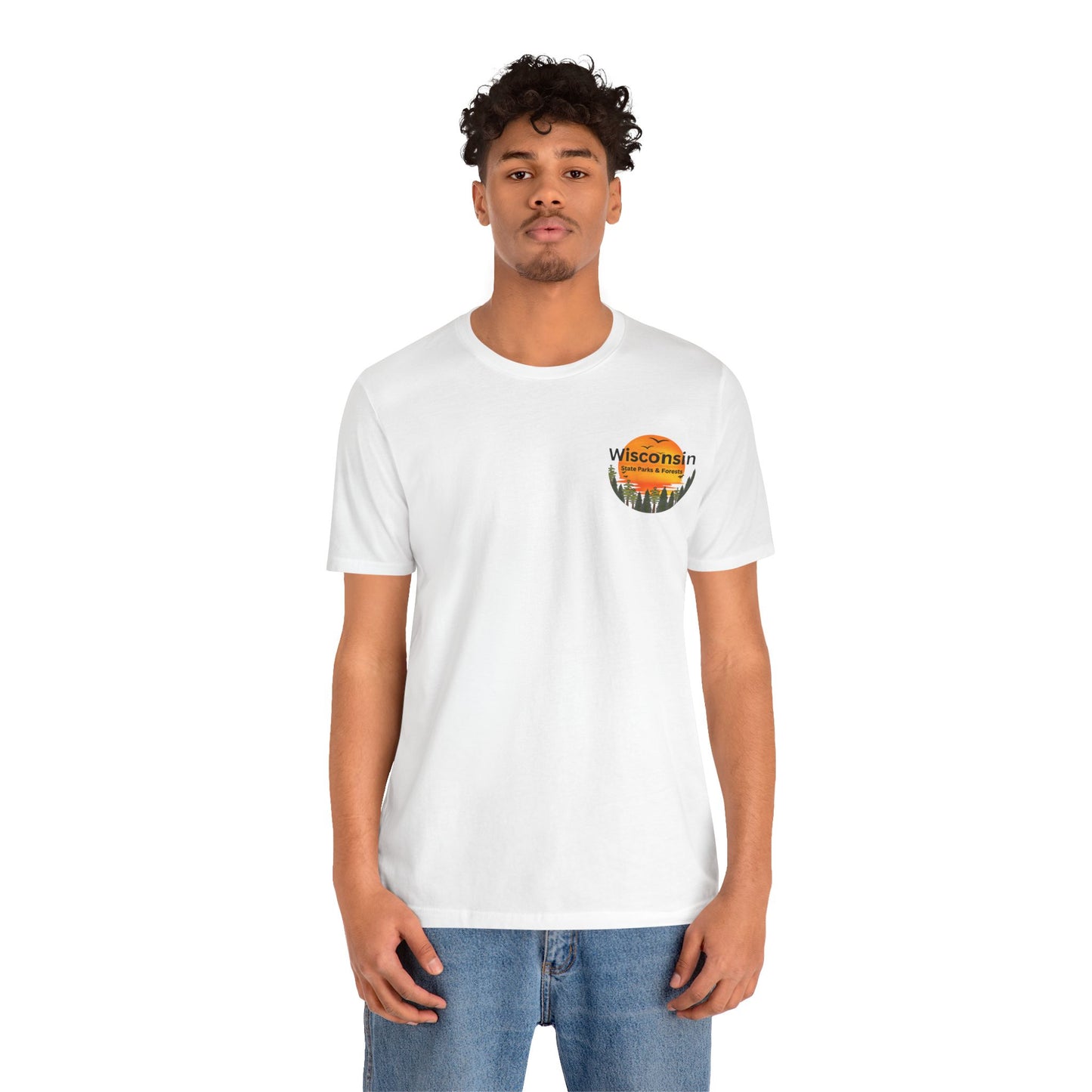 White shirt with lstate parks Design.