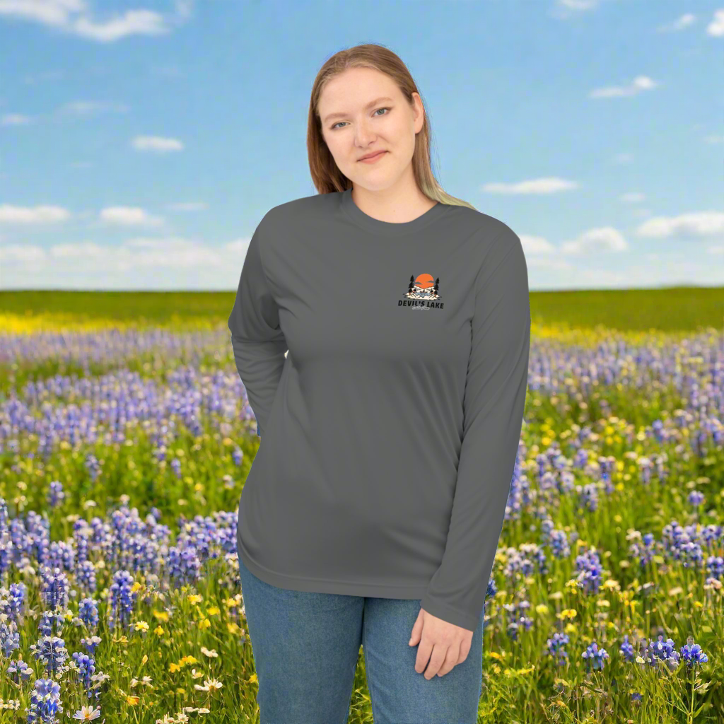 Sport Graphite Devil’s Lake Performance Long Sleeve Shirt Front.