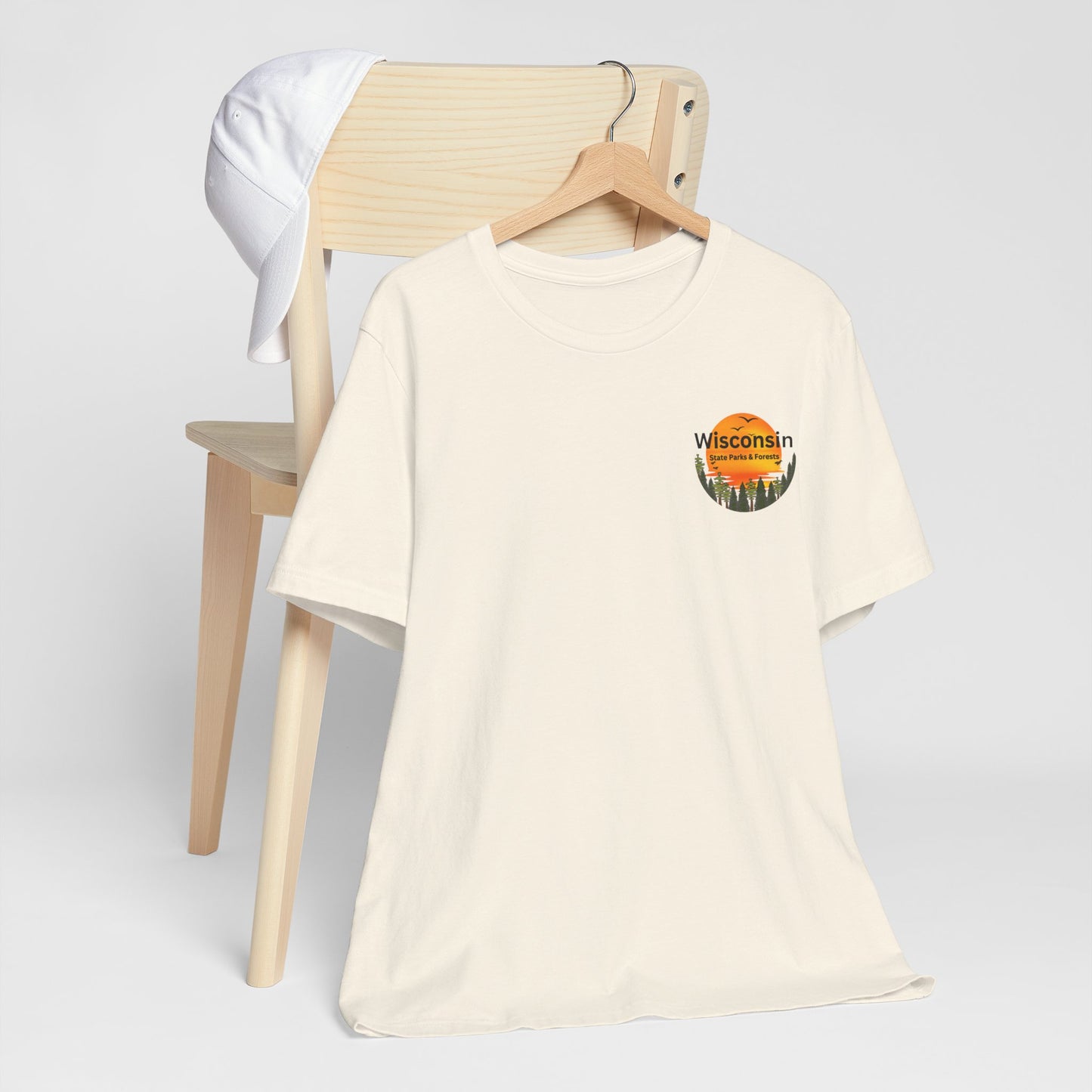 Natural shirt with state park design.