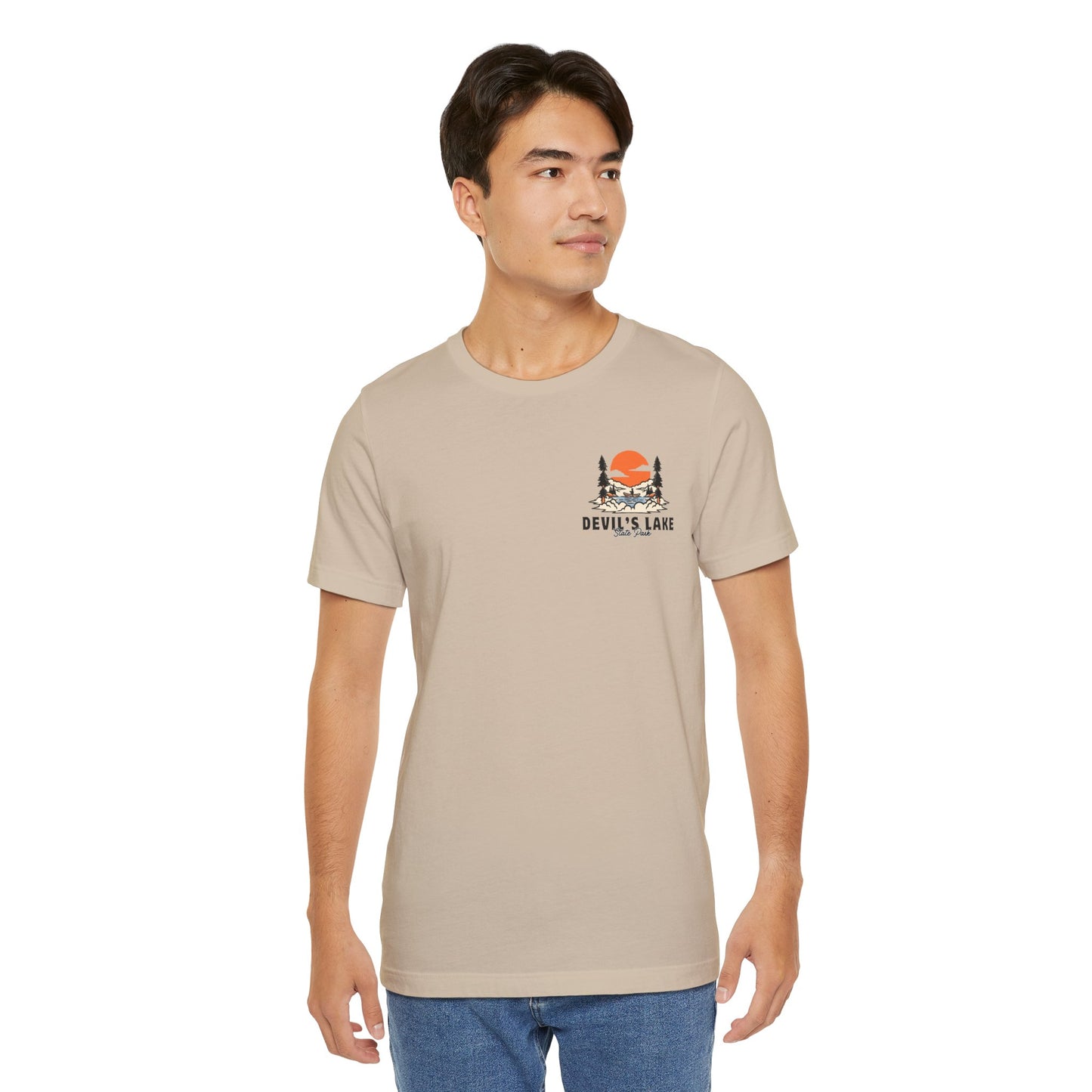Devil’s Lake Unisex Jersey Short Sleeve Tee Front