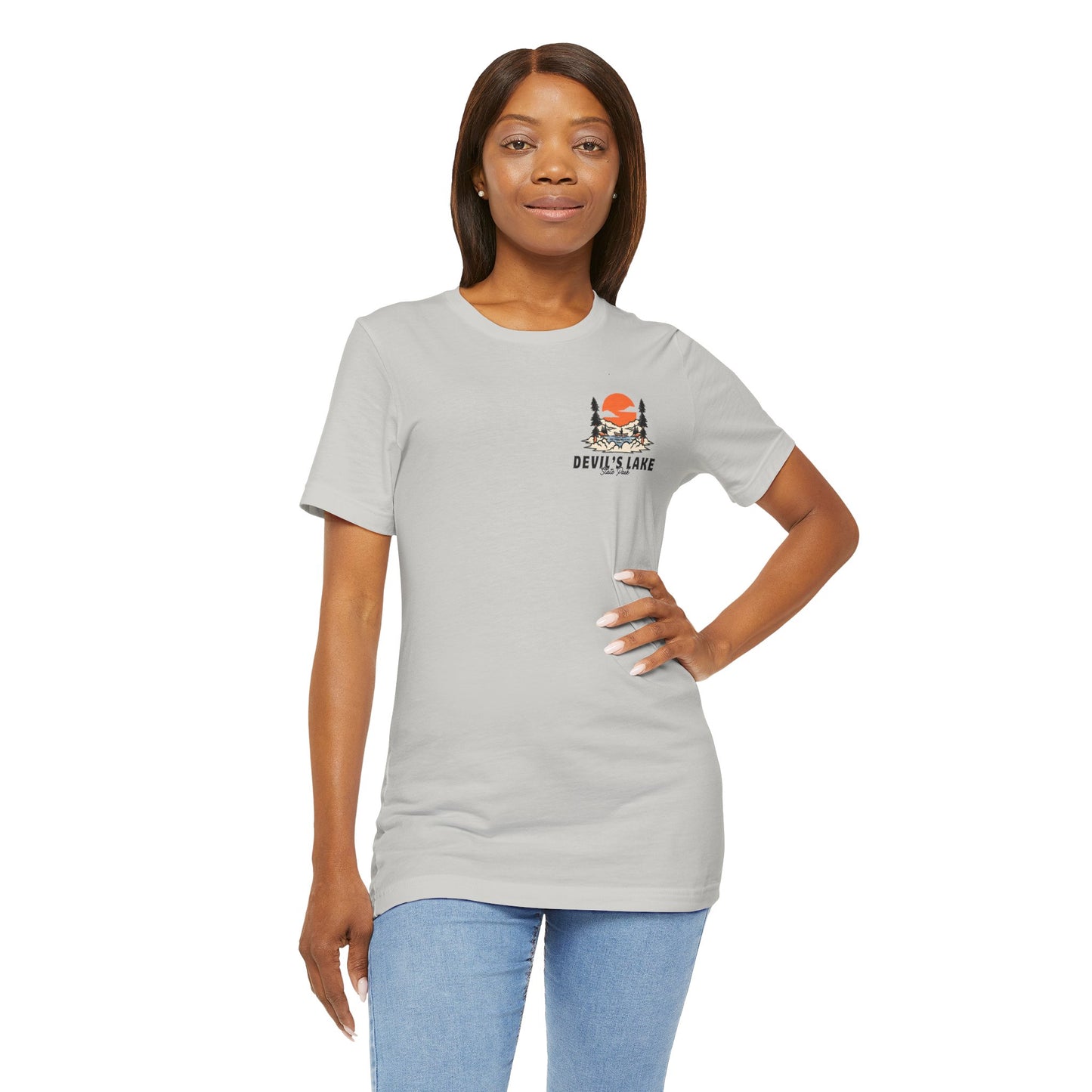 Devil’s Lake Unisex Jersey Short Sleeve Tee Front