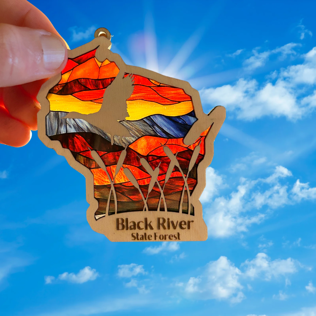 Black River State Forest Stained Glass Duck Ornament