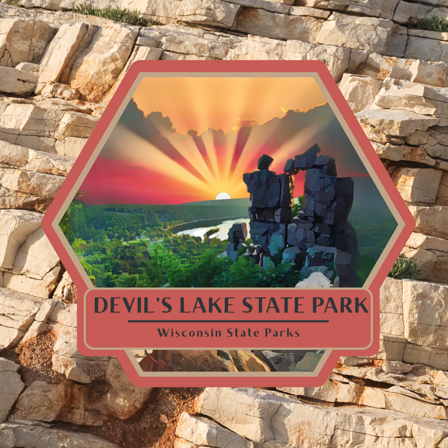 Devil’s Doorway Sunset Sticker