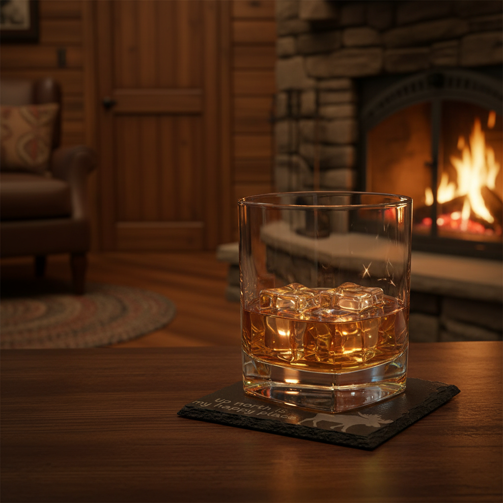 Slate Coaster - Fireplace