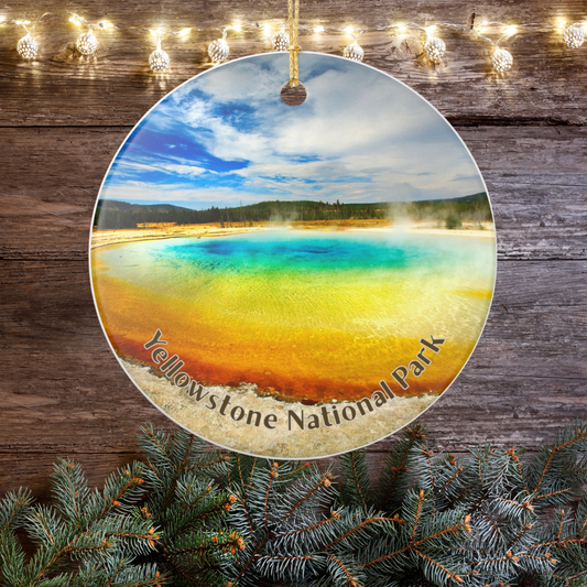 Yellowstone Thermals Ceramic Ornament