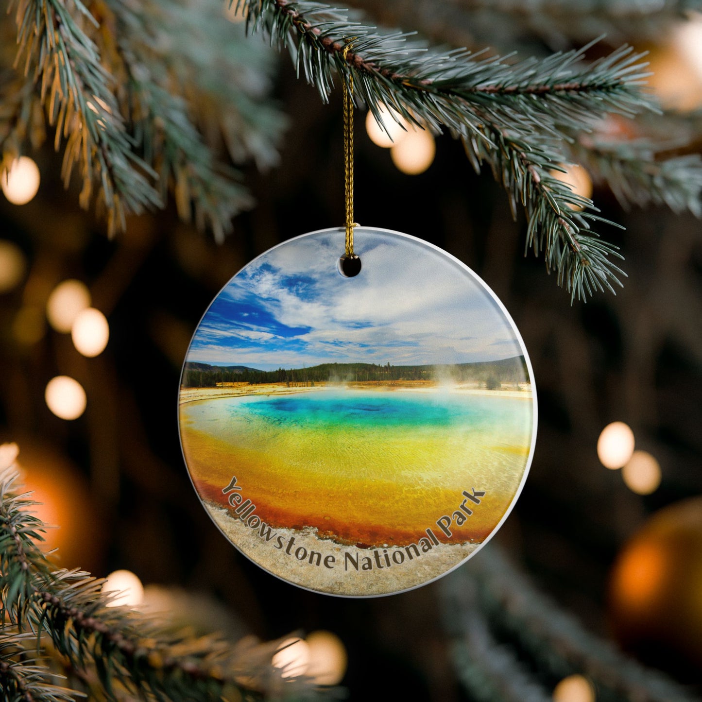 Yellowstone Thermals Ceramic Ornament
