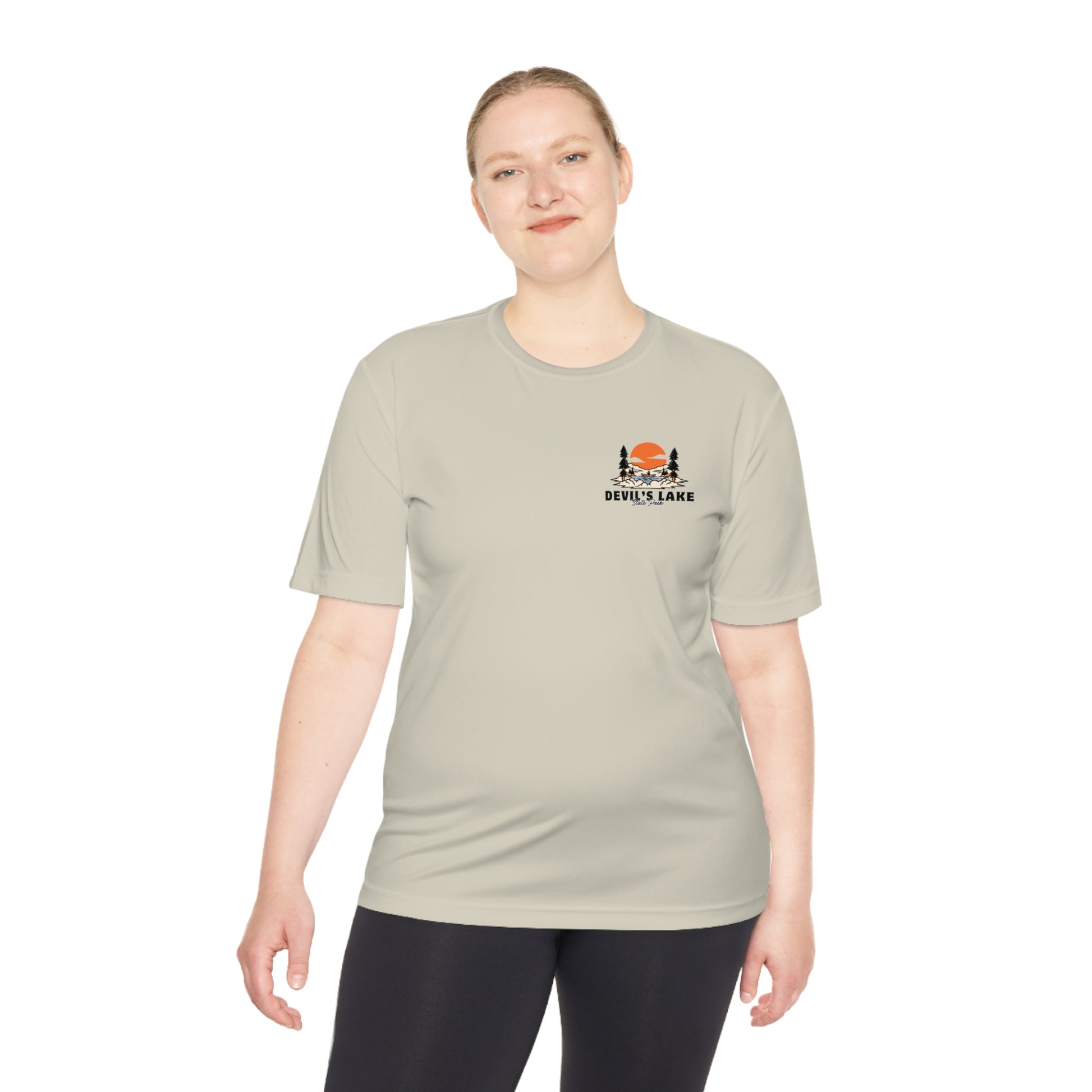 Sand Devil’s Lake Unisex Moisture Wicking Tee Front