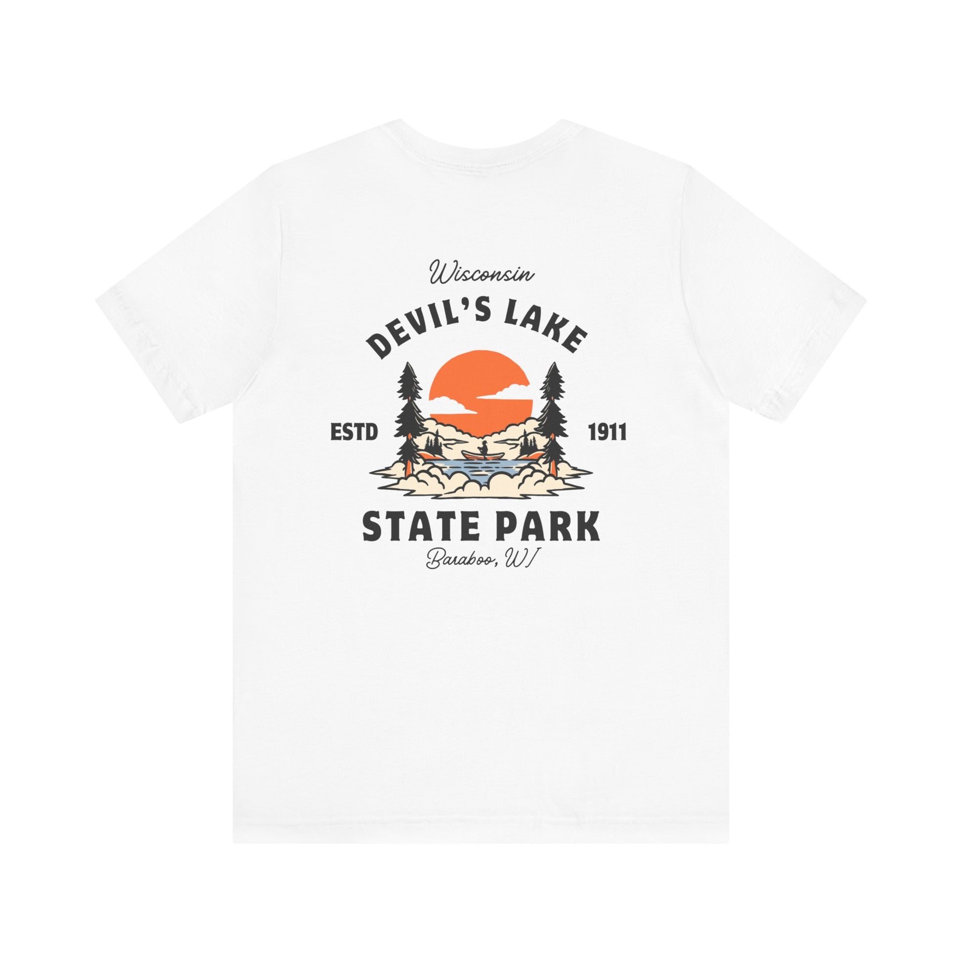 Devil’s Lake Unisex Jersey Short Sleeve Tee Back