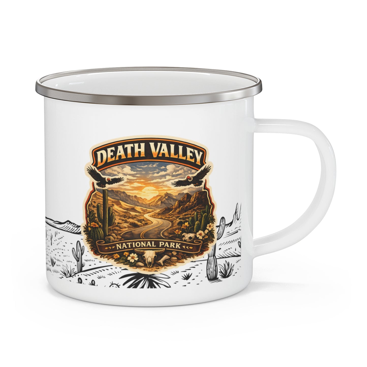 Mug with Death Valley National Park design on a white background
