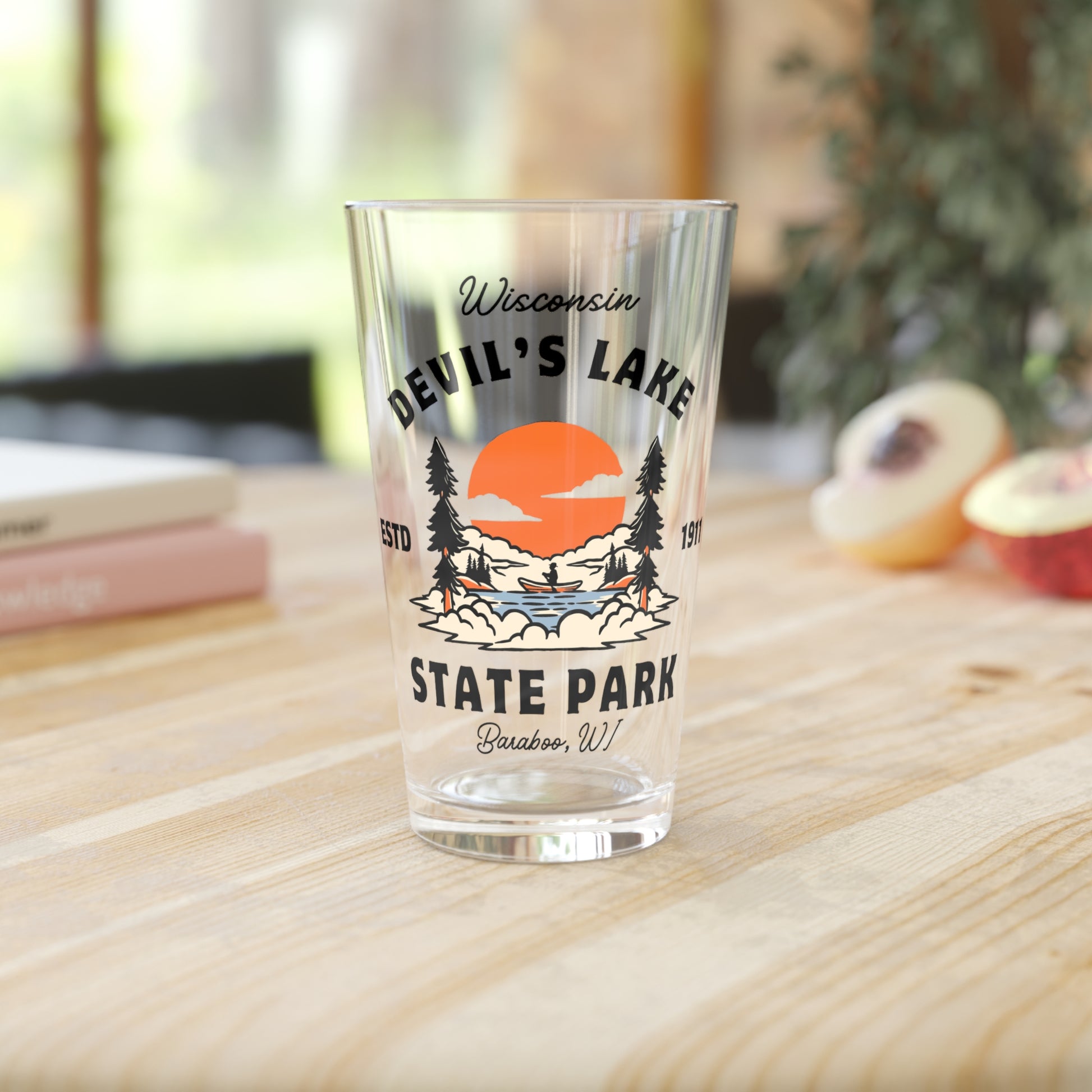 Devil’s Lake Pint Glass front design