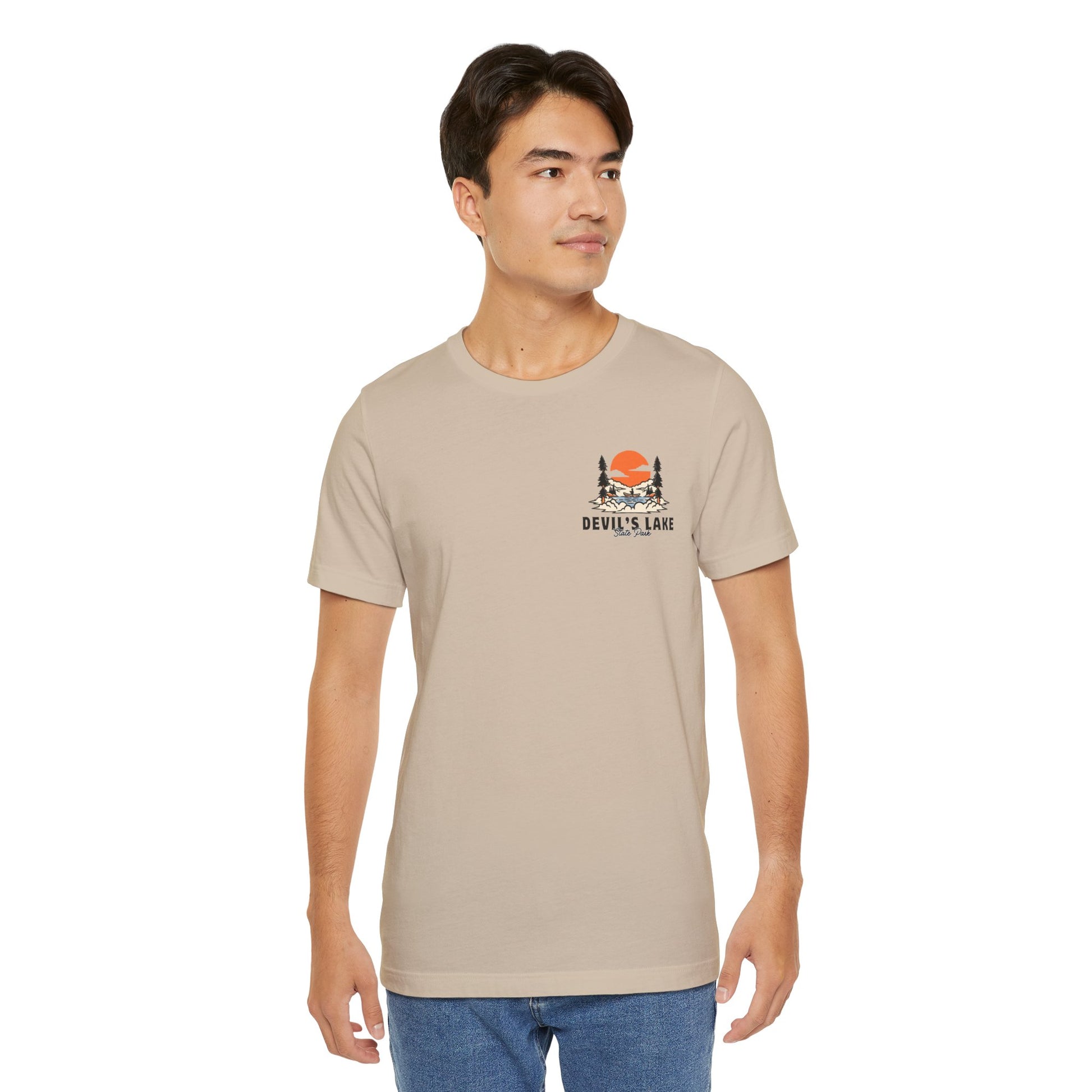 Devil’s Lake Unisex Jersey Short Sleeve Tee Front