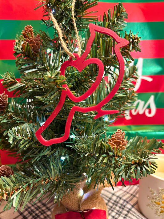 Matt Cranberry cardinal ornament.