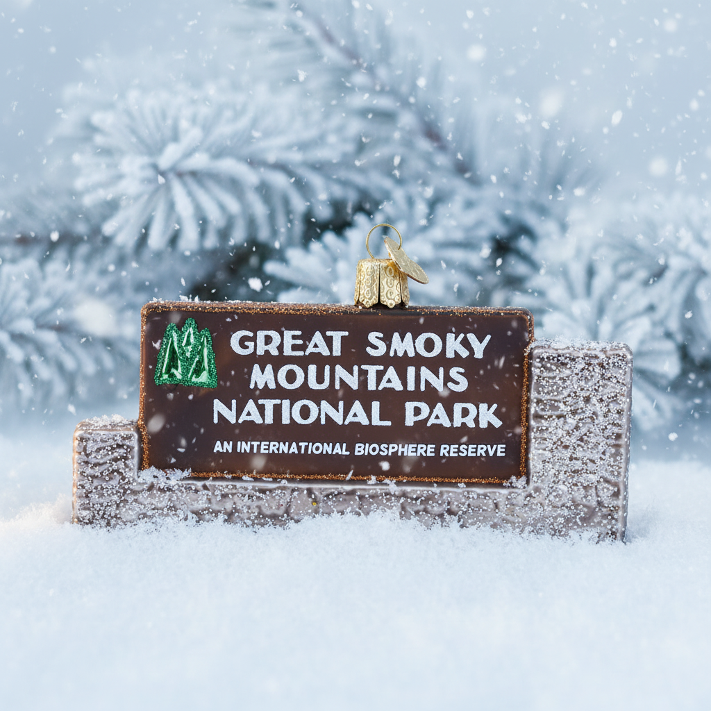 Great Smoky Mountains Ornament - Snowy Scene